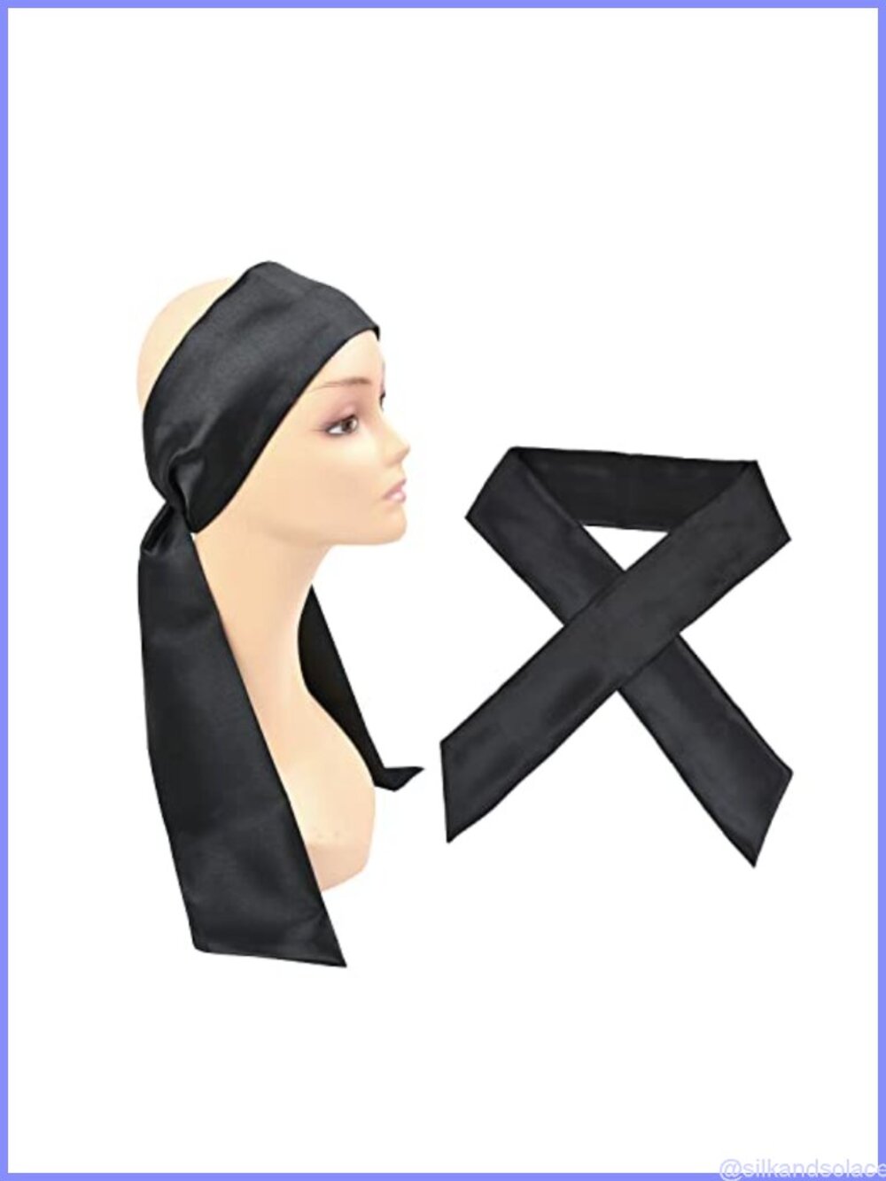 Soft Satin Wig Grip Headband Scarf for Lace Frontal Wigs Makeup Yoga